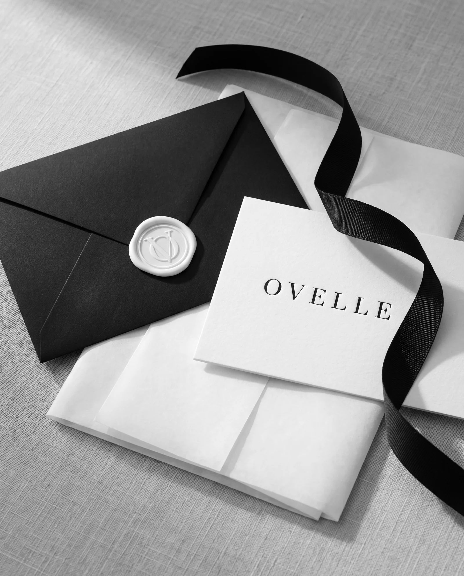 Card and envelope with the wax seal