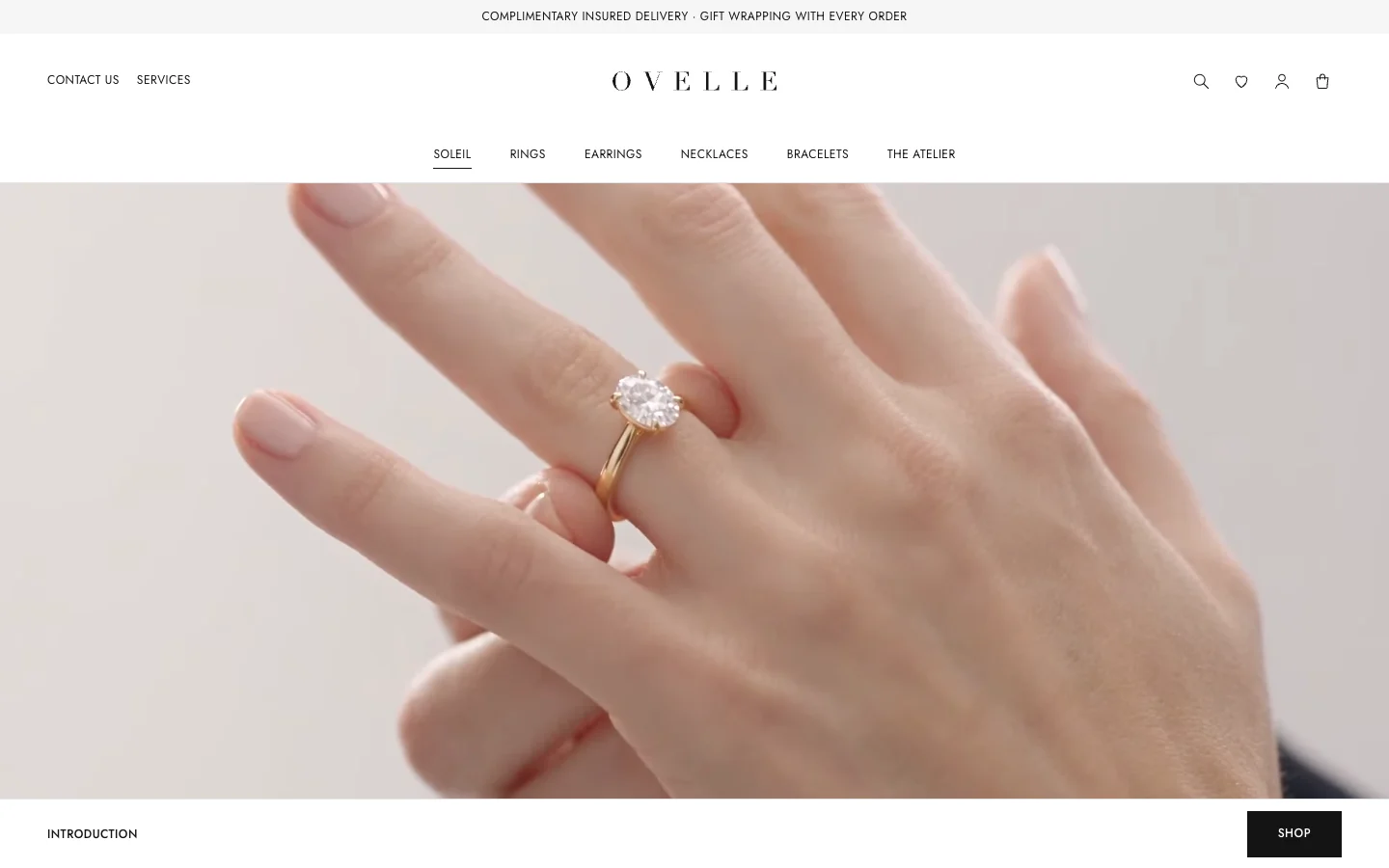 The Soleil collection page on desktop