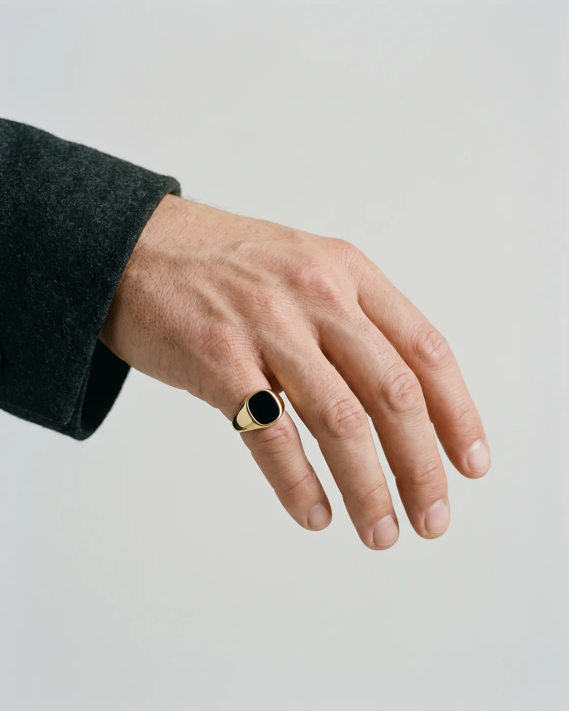 The Nuit signet ring worn