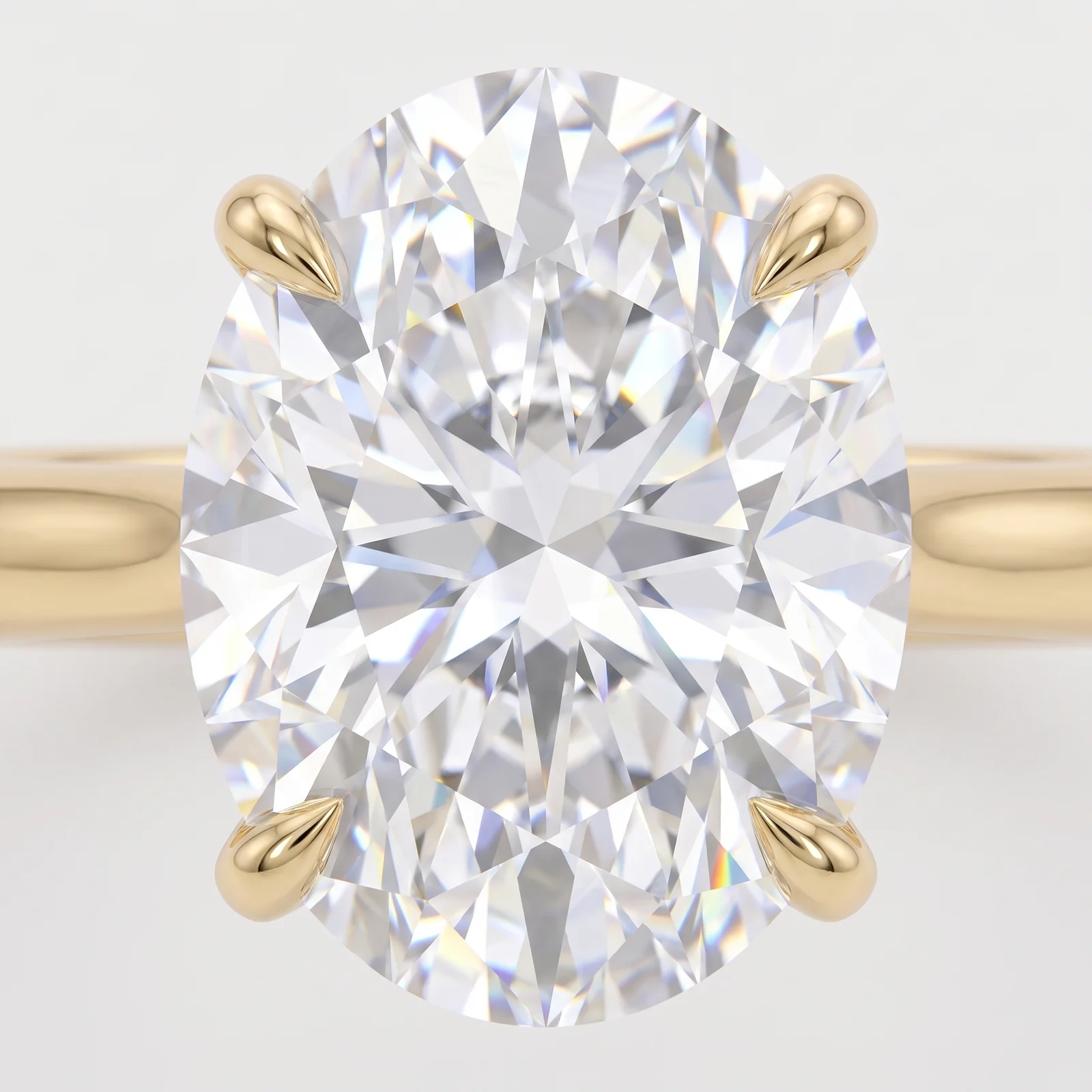 Macro of the oval diamond and its claws