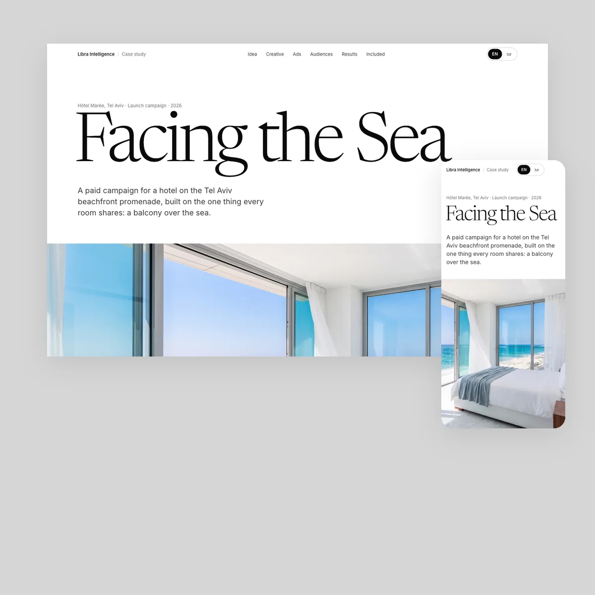 Hôtel Marée · Paid campaigns & AI creative · Hospitality