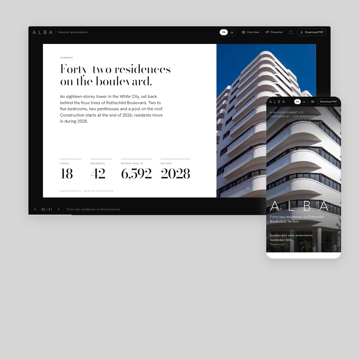 ALBA · Investor & sales deck · Real estate