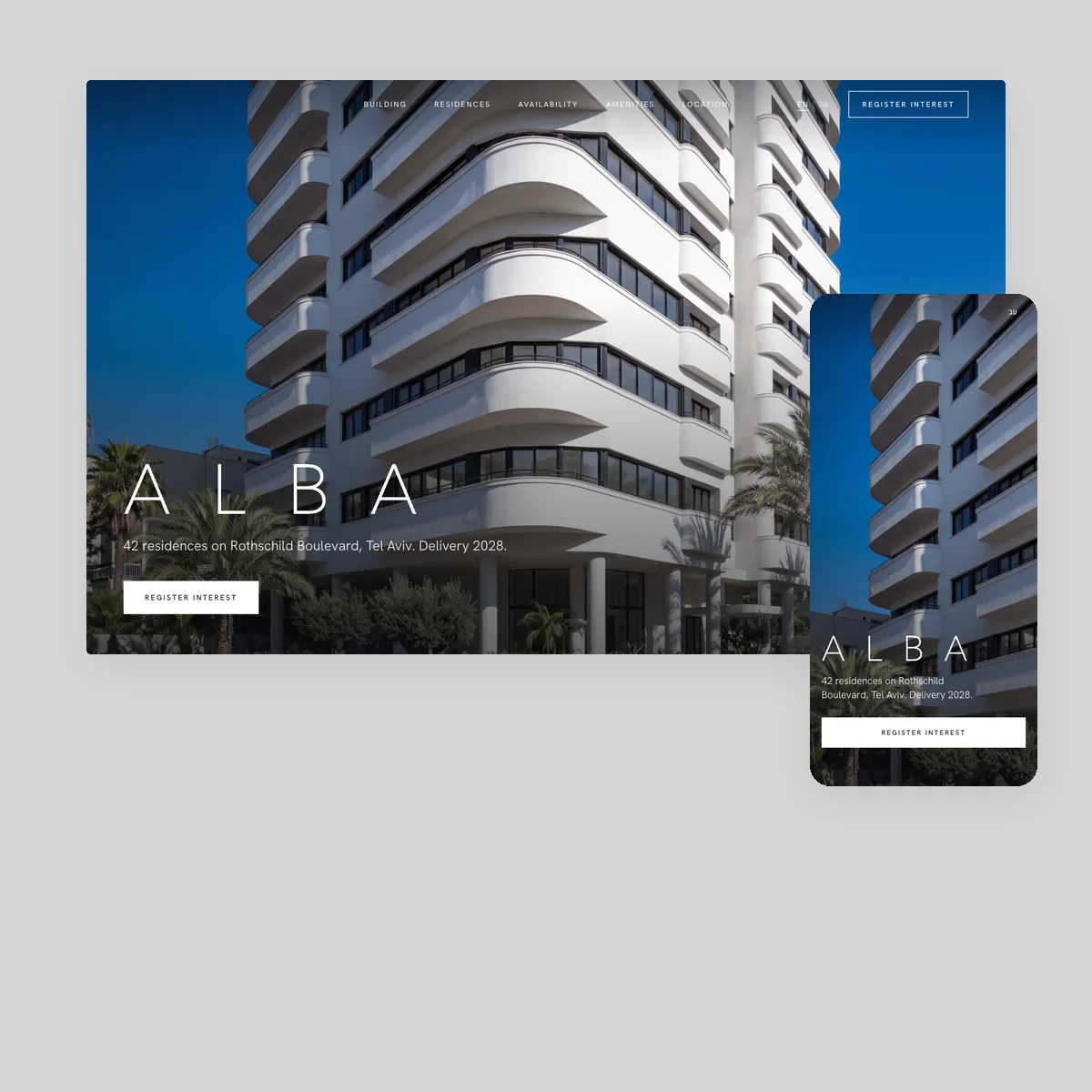 ALBA · דף נחיתה · נדל״ן
