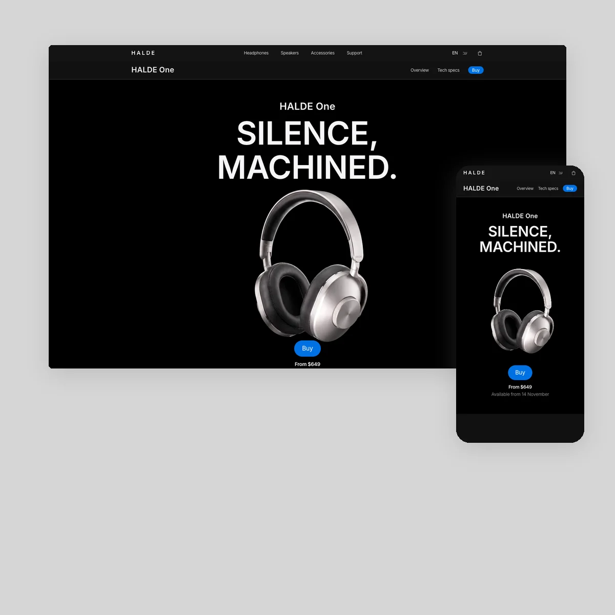 HALDE One · Product launch page · Products & tech
