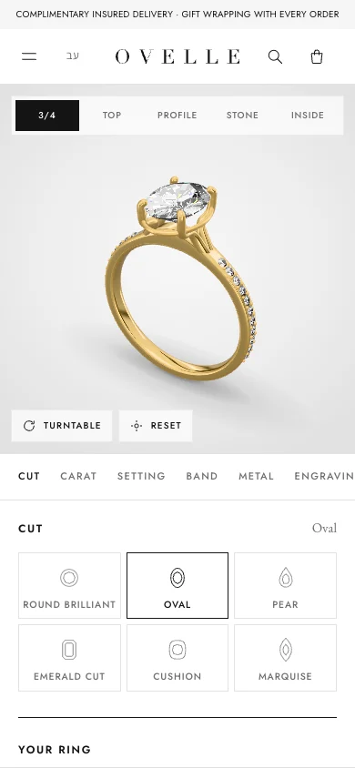 OVELLE · Bespoke ring in 3D
