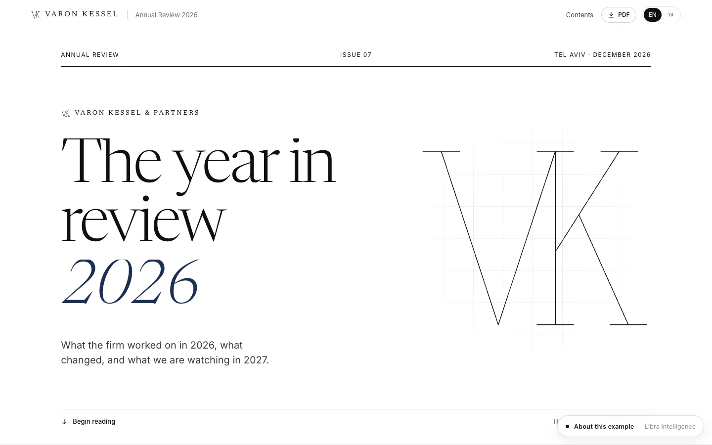 Varon Kessel · Annual report & eBook