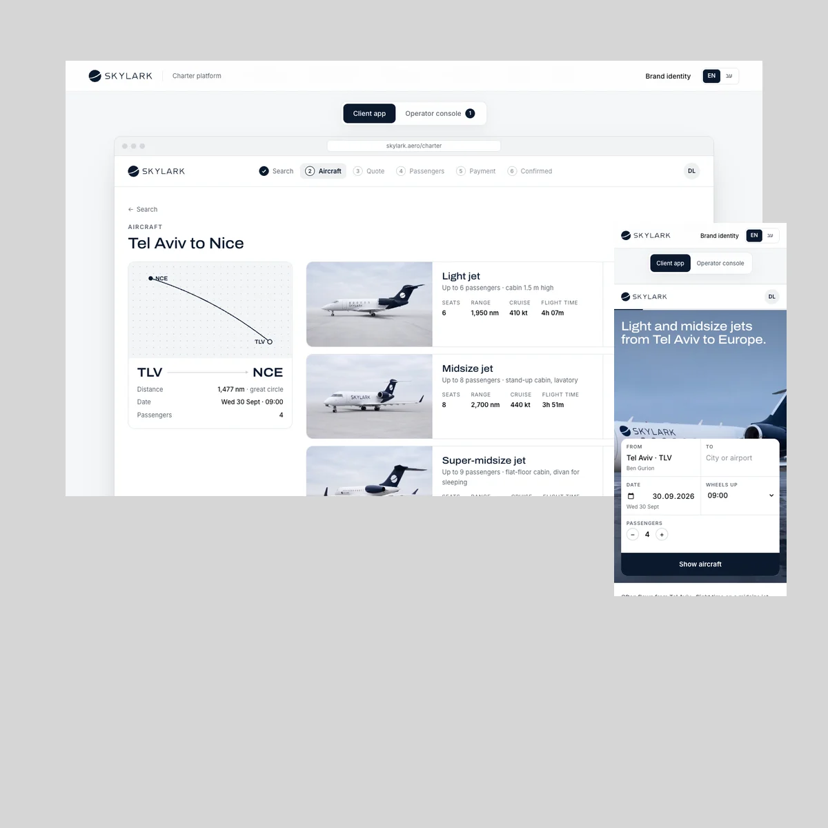 SKYLARK · פלטפורמת מוצר / SaaS · תעופה