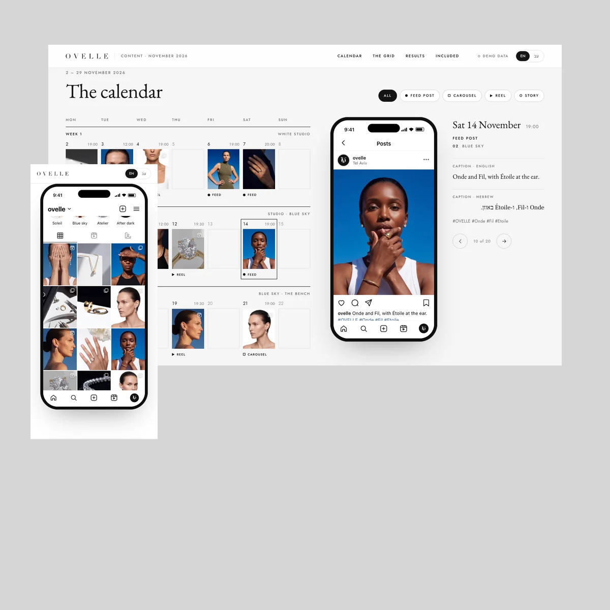 OVELLE · Monthly content · Luxury